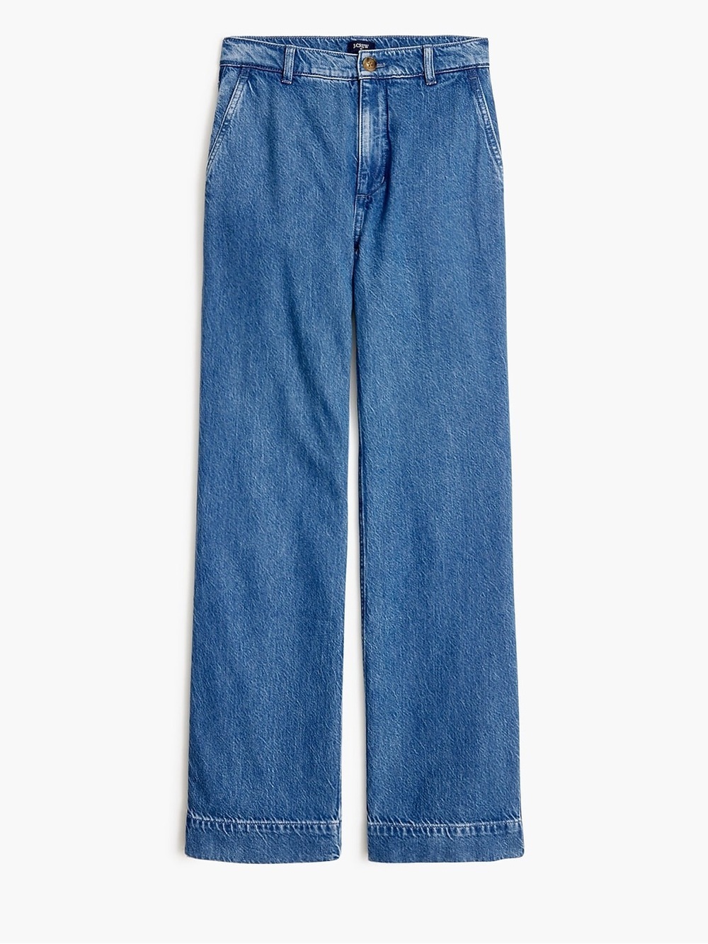 NWT J.Crew Drapey Wide-Leg Trouser Jeans Faded Indigo Blue CG429 Size 29